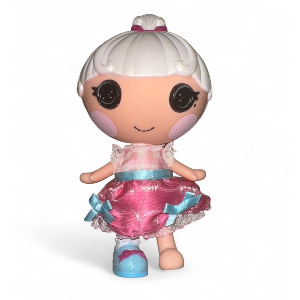Lalaloopsy Littles Mimi La Sweet Doll White Hair‎ Pink Tutu Dress One Shoe 2013